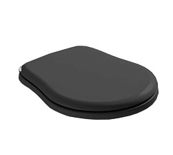 Kerasan Retro Крышка-сиденье для унитаза, с микролифтом, крепление хром, цвет: Nero matt 108804