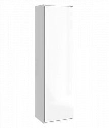 Подвесной универсальный левый/правый пенал с одной дверью в цвете белый глянец.