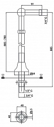 Колонны Caprigo Parts 99-093-crm высокие