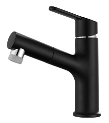 Смеситель для раковины ARROW AG4129MB с выдвижной лейкой, матовый черный