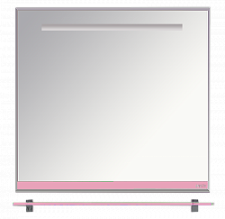 Misty Джулия - 85 Зеркало  с полочкой 12 мм  розовое