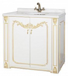 Мебель для ванной Bellezza Луиза 120 бежевая патина золото