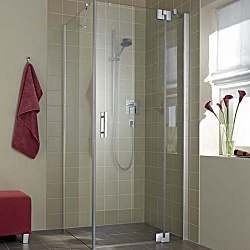 KERMI Filia XP Душевой угол 1WR+TWD 100x100х200см., серебро, прозрачное стекло с Kermiclean