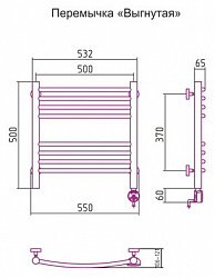 Полотенцесушитель электрический Сунержа Богема 00-0503-5050 50x50 R