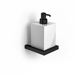 Gattoni Kubik Дозатор для мыла подвесной керамический, цвет: черный матовый