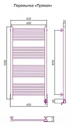 Полотенцесушитель электрический Сунержа Богема 00-0505-1260 120x60 R