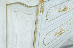 Мебель для ванной Bellezza Рим 110 белая патина золото