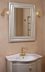 Мебель для ванной La Beaute Nicole перламутр бежевый, фурнитура золото