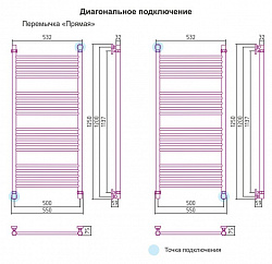 Полотенцесушитель водяной Сунержа Богема 00-0102-1250 120x50