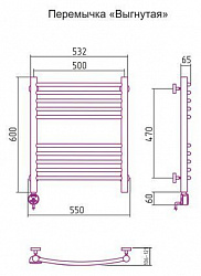 Полотенцесушитель электрический Сунержа Богема 00-0502-6050 60x50 L