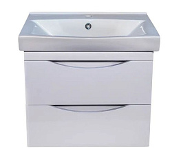 Санриса-60 тумба подвесная с 2 ящ. белая (СТРИМ)