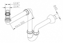 Сифон для раковины Geberit 151.107.11.1 трубчатый