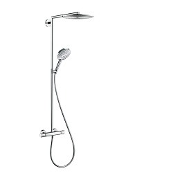 HG Raindance S Душевая система Showerpipe: верх.душ 300 1jet, ручн.душ, шланг, термостат, цвет: хром1984