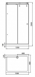 Душевой уголок Aquanet Gamma 1208-12 R