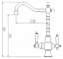 Смеситель Zorg Clean Water ZR 336 YF-50 BR для кухонной мойки