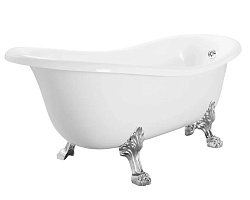Ванна Migliore BELLA 170x81x74 см на лапах, «LEONE» STANDART, белая, слив/перелив хром
