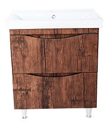 Санриса-80 тумба с 2 ящ. орех (ПВХ) (СТРИМ)