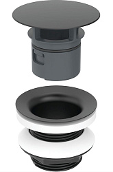 Сливной клапан Geberit со свободным стоком, L=5 см, черный матовый 152.050.14.1