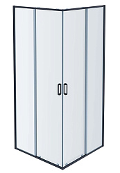 AQ ARI KV 09020GM Душевой уголок квадратный, двери раздвижные 900x900x2000 профиль оружейная сталь, стекло прозрачное