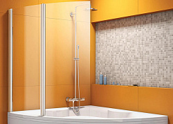 Стеклянная шторка SOLE TP 102 SILVER PROFILE