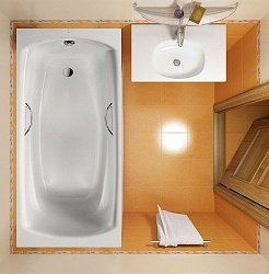 Стальная ванна Roca Swing 170x75 см