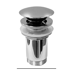 AZZURRA Донный клапан для раковины с переливом, автомат (click-clack), хром2028