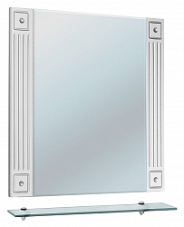 Зеркало Bellezza Венеция Люкс 75 белое патина серебро
