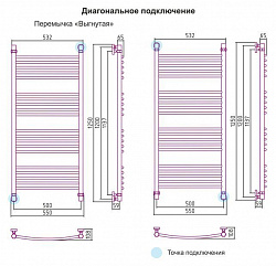 Полотенцесушитель водяной Сунержа Богема 00-0101-1250 120x50