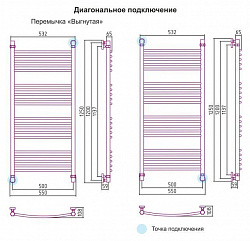 Полотенцесушитель водяной Сунержа Богема 00-0101-1250 120x50