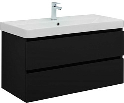 Тумба под раковину Aquanet Вега 2.0 100 черный
