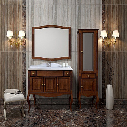Мебель для ванной Opadiris Лаура светлый орех с раковиной из литьевого мрамора