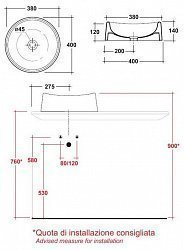 Рукомойник Olympia Linea lavabi Onda 31LD011