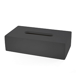 3SC Mood Black Контейнер для бумажных салфеток, 24х7х13 см, прямоугольный, настольный, цвет: чёрный матовый (ПО ЗАПРОСУ)2203