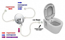 Унитаз-компакт Serel Orchidee 6802 GTL с биде и микролифтом