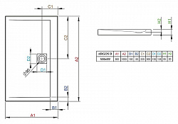 Поддон для душа Radaway Argos D90x100