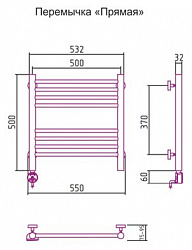 Полотенцесушитель электрический Сунержа Богема 00-0504-5050 50x50 L