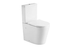 Унитаз-компакт напольный безободковый с бачком AQUATEK ОБЕРОН AQ1273ST-00 600*380*810 мм, смыв ТОРНАДО, горизонтальный выпуск, тонкое сиденье с механизмом плавного закрывания, крепеж