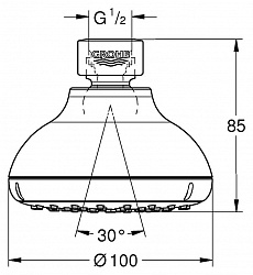 Верхний душ Grohe Tempesta 26050000