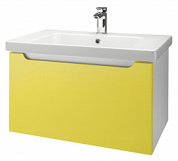 Мебель для ванной Dreja Color 75 желтый глянец