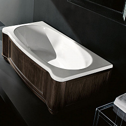 Пристенная ванна Gruppo Treesse New Classic 170x85x57 см, цвет: белый/венге