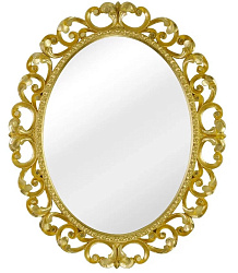 Зеркало овальное H107хL87xP6 cm, золото