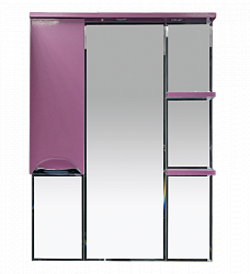 Misty Жасмин - 75 Зеркало - шкаф лев. (свет) розовая плёнка