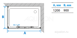 Душевое ограждение Aquaton Ritsa прямоугольное R 120х90х200 1AX004SSXX000