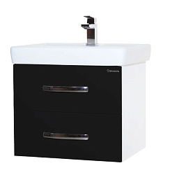 Рокко-60 тумба подвесная с 2 ящ. черная Н (ТИГОДА)