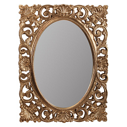 Зеркало прямоугольное ажурное h95xL73xP4 cm, бронза