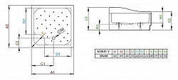 Поддон для душа Radaway Korfu С900