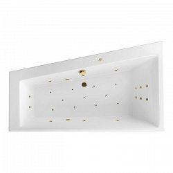 Акриловая ванна EXCELLENT Sfera Slim 170x100 см левая «ULTRA», золото