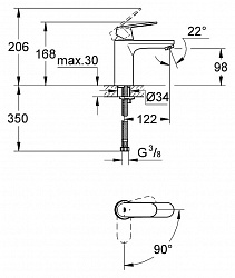 Смеситель Grohe Eurosmart Cosmopolitan 2339800E для раковины