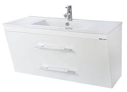 Берта-100 тумба подвесная с 2 ящ. белая Мелана Н