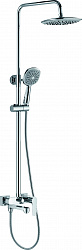 Тропическая, душевая система RUSH со смесителем для ванны с поворотным изливом , хром (ST4235-40)